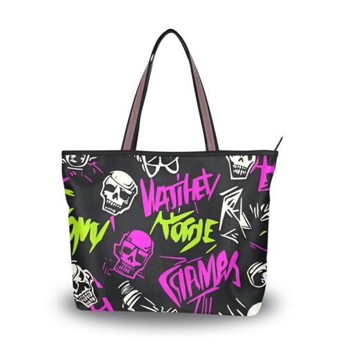 Punk Peach Black Skulls Rock Silk Fabric Zipper Small Handtaschen Stilvolle Mode Geldbörsen und Handtaschen Punk Peach Black Skulls Rock Silk Fabric Zipper Small Handtaschen Stilvolle Mode Geldbörsen und Handtaschen von EtherSpher