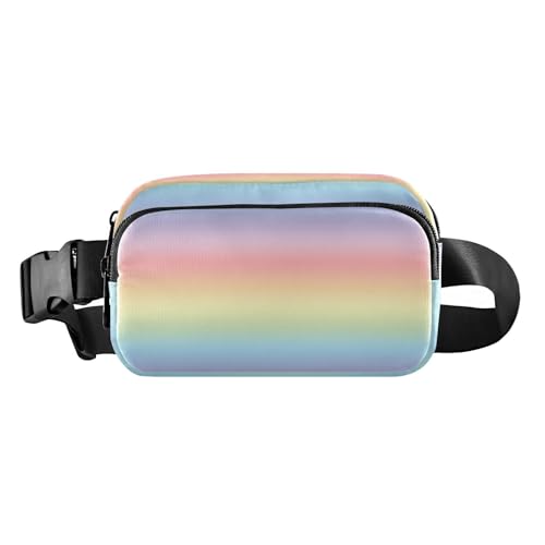 Rainbow Mix Clouds Vague Stilvolle Gürteltasche für Damen und Herren, wasserabweisend, Crossbody-Tasche mit verstellbarem Gurt, für Radfahren, Wandern, Fitnessstudio, Regenbogen-Mix Wolken vage, 1 von EtherSpher