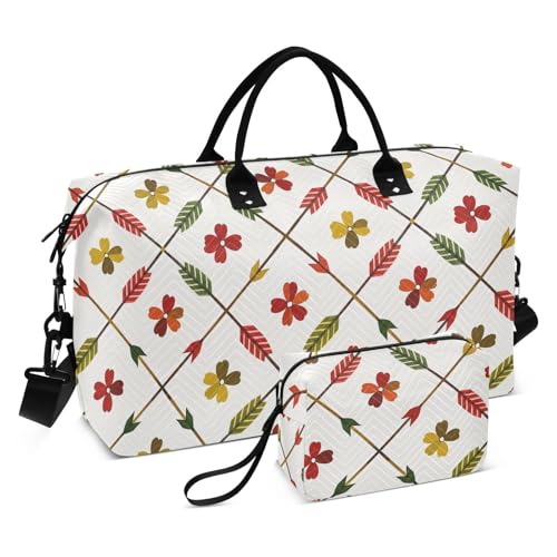 Reisehandtasche mit Pfeilmuster, kariert, Blumenmuster, rot, dekorativ, Sport, Turnbeutel, mit Kulturbeutel, für Geschäftsreisen, faltbar, maletas para gimnasio Reisehandtasche mit Pfeilmuster, kariert, Blumenmuster, rot, dekorativ, Sport, Turnbeutel, mit Kulturbeutel, für Geschäftsreisen, faltbar, maletas para gimnasio von EtherSpher