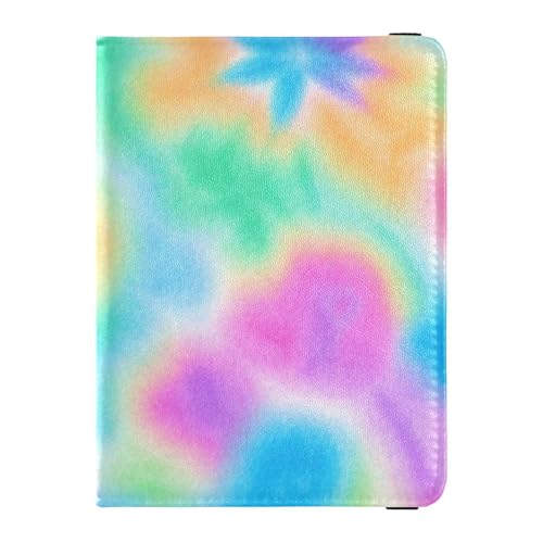 Reisepasshülle aus Leder mit Batikfärbung, Kombination für Reisen, Geldbörse, Kombi-Kartenhalter, Reisepasshülle für Herren, wasserdicht, Batikfärbung, Einheitsgröße, Farbe: Batikfärbung, 1 size von EtherSpher