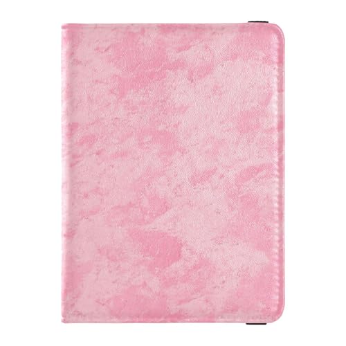 Reisepasshülle im Vintage-Stil, einfarbig, genarbt, rosa, Leder, für Damen, für Reisen, Brieftasche, niedliches Reisepassbuch für Herren, wasserdicht von EtherSpher