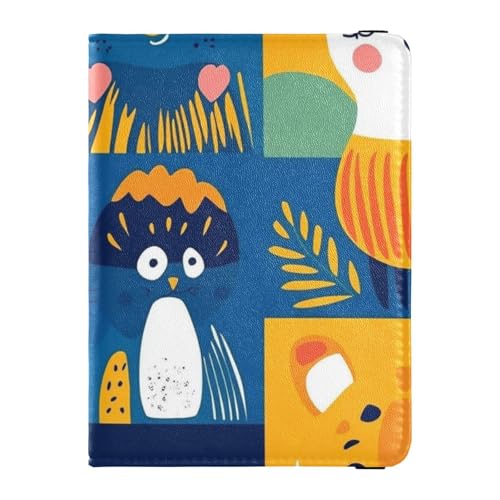 Reisepasshülle mit Cartoon-Motiv, kariert, Leder, Brieftasche, Impfhülle, Schutz, niedliches Reisepassbuch für Damen, wasserdicht, Cartoon-Tierkaro, 1 size Reisepasshülle mit Cartoon-Motiv, kariert, Leder, Brieftasche, Impfhülle, Schutz, niedliches Reisepassbuch für Damen, wasserdicht, Cartoon-Tierkaro, 1 size von EtherSpher