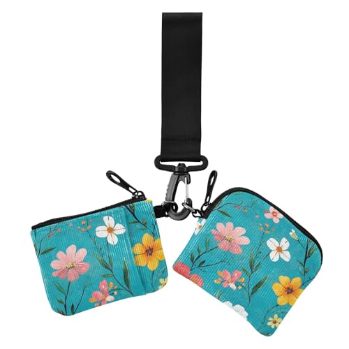 Retro Oberonia Türkis Damen Münzgeldbörsen Kartenetuis Minimalistische Reißverschluss Münzbörse Geldbörse Geldbörse Geldbörse mit Reißverschluss Münzfach für Frauen 2 Packungen, Retro Oberonia Türkis von EtherSpher