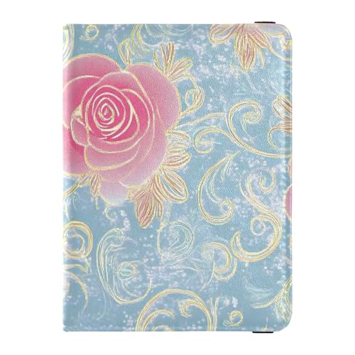 Retro Vintage Gold Leder Reisepass Halter Impfstoff Passhülle Herren Leicht Gold Glänzend Retro Vintage Rosen, 1 Größe Gold Glänzend Retro Vintage Rosen, 1 Größe, Gold glänzend Retro Vintage Rosen, 1 von EtherSpher