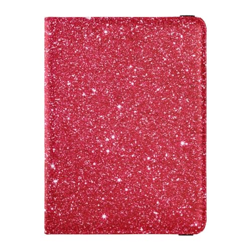 Rot Glitzern Helle Sternenhimmel Leder Nette Passport Halter Für Reise Impfstoff Fall Protector Abdeckung Passport Fall Für Frauen Wasserdicht, rot glitzernden klaren Sternenhimmel, 1 größe, rot von EtherSpher