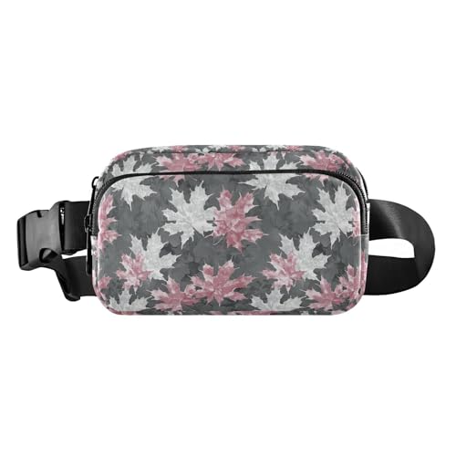 Rote und weiße Umhängetasche mit Ahornblatt, trendige Umhängetasche, Hüfttasche für Damen und Herren, wasserdicht, Umhängetasche mit verstellbarem Gurt, für Reisen, Fitnessstudio, Arbeit, Rotes und von EtherSpher