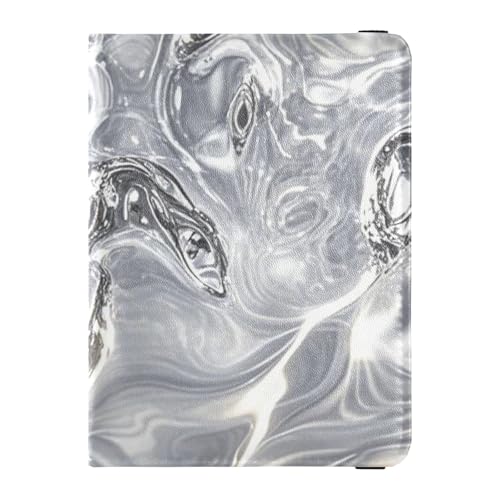 Silver Acid Fluid Leather Passport and Imaccine Card Wallet Combo for travel Vaccine Case Protector Cover Card Holder Passport Case for women Ultra Slim, Silbersäureflüssigkeit, 1 size von EtherSpher