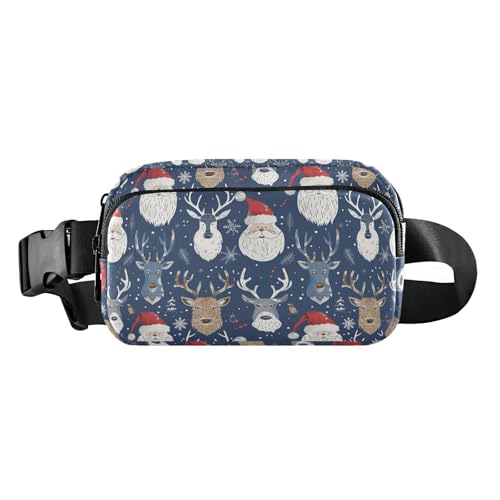 Skandinavischer Stil, Weihnachtsmann, Safari, Weihnachten, modische Umhängetasche, Hüfttasche für Damen und Herren, große Kapazität, Bauchtasche mit verstellbarem Gurt, für Reisen, Einkaufen, Laufen, von EtherSpher