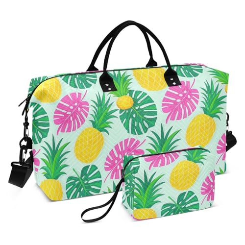 Sommer Ananas Palmblatt Blau Dekorative Große Tasche Sport Tote Turnbeutel mit verstellbarem Riemen für Sport Multifunktional Bolso Para Sommer Ananas Palmblatt Blau Dekorative Große Tasche Sport Tote Turnbeutel mit verstellbarem Riemen für Sport Multifunktional Bolso Para von EtherSpher