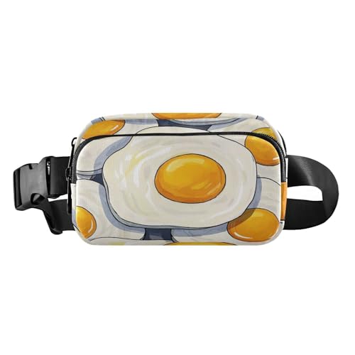 Süße Cartoon-Lebensmittel-Ei, trendige Gürteltasche für Männer und Frauen, kleine Crossbody-Gürteltasche mit verstellbarem Riemen für Reisen, Urlaub, Laufen, Niedliches Cartoon-Ei, 1 size von EtherSpher