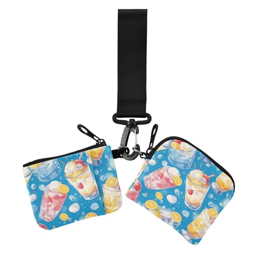 Summer Drink Cool Ice Blue Damen Dual Wallets Visitenkartenetuis Niedlich Mode Kartenhalter mit Schlüsselanhänger für Arbeit Reisen 2 Stück, Summer Drink Cool Ice Blue, 1 Größe, Casual, Summer Drink Summer Drink Cool Ice Blue Damen Dual Wallets Visitenkartenetuis Niedlich Mode Kartenhalter mit Schlüsselanhänger für Arbeit Reisen 2 Stück, Summer Drink Cool Ice Blue, 1 Größe, Casual, Summer Drink von EtherSpher