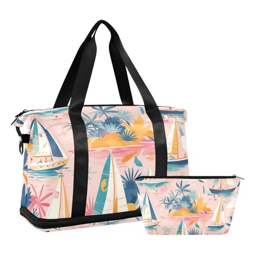 Trapical Turnbeutel mit verstellbarem Riemen für Reisen, Pfirsichfarben, Pfirsichfarbener Mantel, trapisch, 1 size von EtherSpher