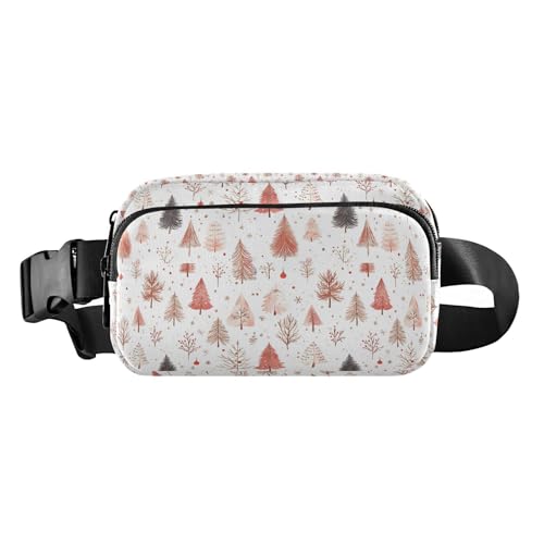 Trendige Bauchtasche mit Weihnachtsbaum, für Damen und Herren, wasserabweisend, Crossbody-Pass-Tasche mit verstellbarem Gurt, für Einkaufen, Sport, Arbeit, Braun, Brauner Weihnachtsbaum, 1 size von EtherSpher