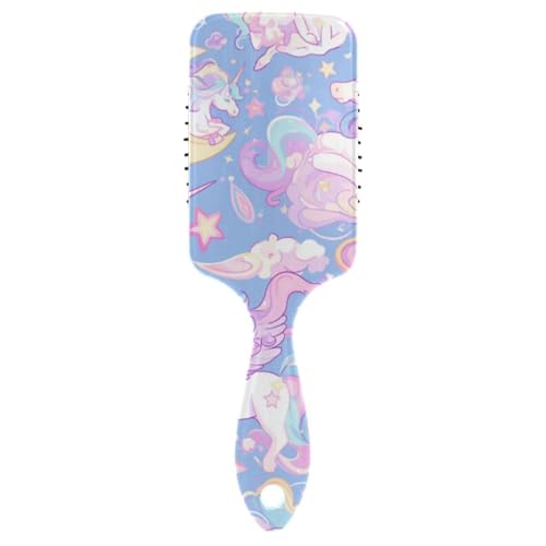 Violette Regenbogen-Einhörner glatte Haarbürsten für Damen, dünne Nass- und Trockenbürste für feines Haar mit ergonomischem Griff, Cepillo para definir rizos von EtherSpher