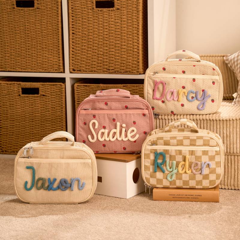 Personalisierte Kinder Lunchbag | Schule Handgemachte Lunchbox Tasche Picknick-Tasche Zurück in Die Kleinkind von EtherealEssenceArtCo