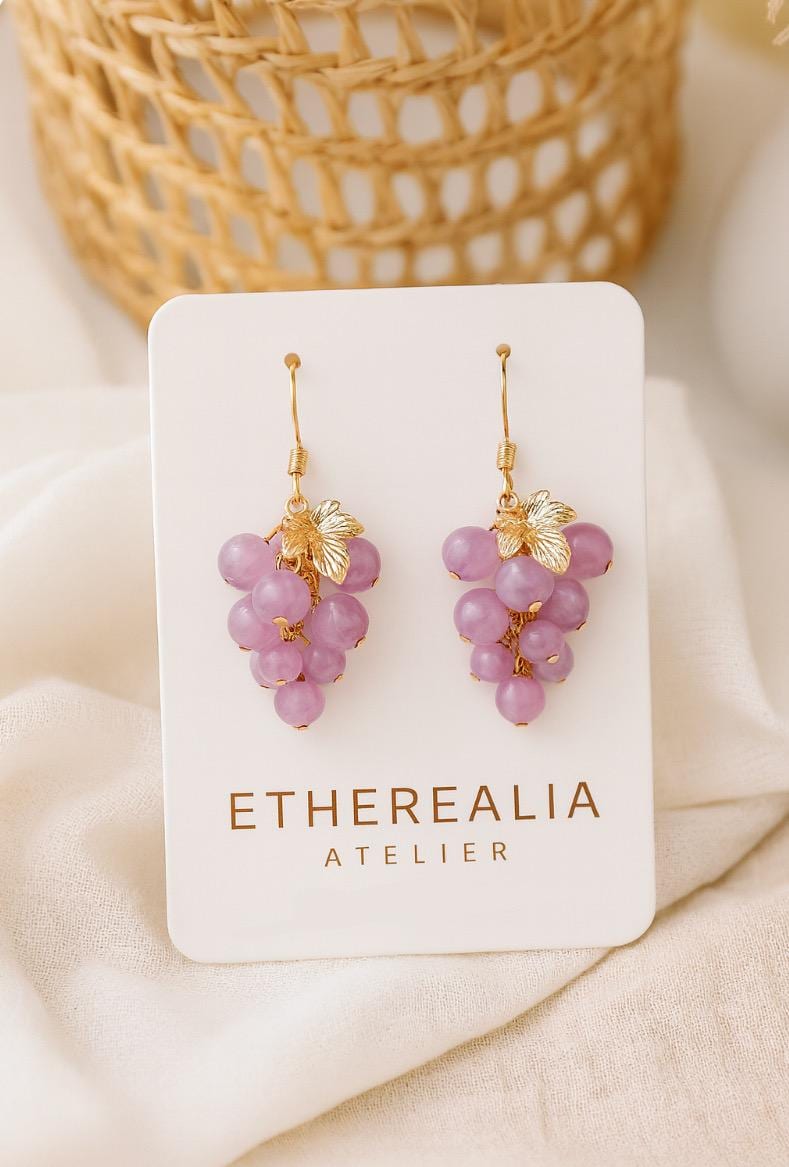 Trauben Ohrringe Sommer Frucht Schmuck Trauben Ohrringe Sommer Frucht Schmuck von EtherealiaAtelier