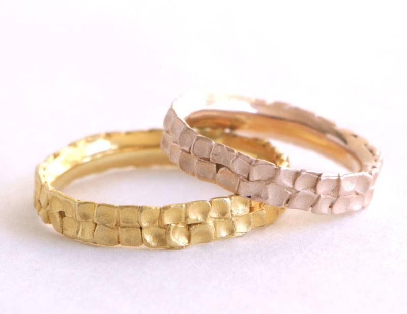 Eheringe Aus Recycelt 750Er Gold - Bandringe Goldschmiede Hergestellt in Barcelona - Original Hochzeit von EthicaljewelryEB