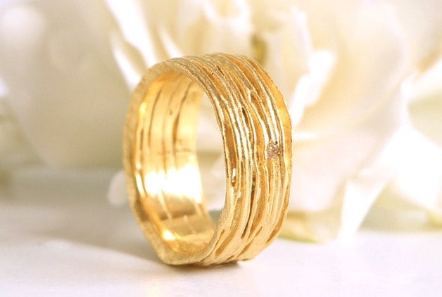 Freundschaftsring in Fair Gold, 750/000 & Fairtrade Champagne Diamant Freundschaftsring in Fair Gold, 750/000 & Fairtrade Champagne Diamant von EthicaljewelryEB