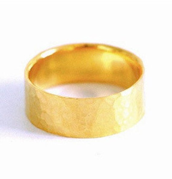 Ring in Fairmined Gold , 750/000 Oder 585/000-Gehämmerter Bandring Unisex Maßgefertigter Ringe Mattes Gelb Rose Rot Weißgold Ring in Fairmined Gold , 750/000 Oder 585/000-Gehämmerter Bandring Unisex Maßgefertigter Ringe Mattes Gelb Rose Rot Weißgold von EthicaljewelryEB
