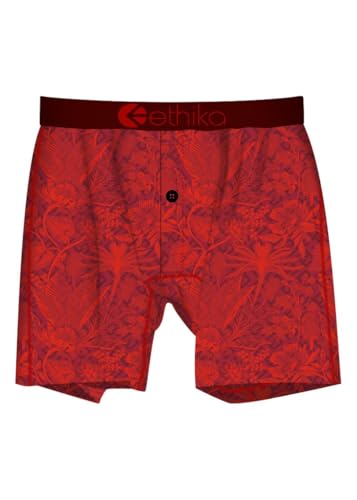 Ethika Herren-Boxershorts, Cardinal, Rot/Ausflug, einfarbig (Getaway Solids), Large von Ethika