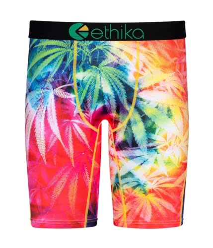 Ethika Herren Boxershorts | Hippie Salat, Rot/Ausflug, einfarbig (Getaway Solids), Large von Ethika