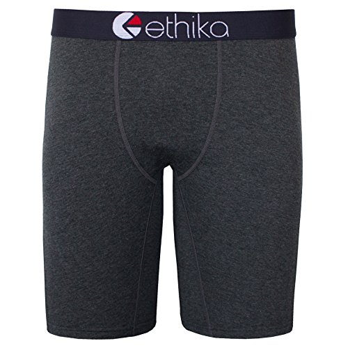 Ethika Herren Boxershorts mit Stapeln | Heather Schwarzgrau (Sortiert, Groß) von Ethika