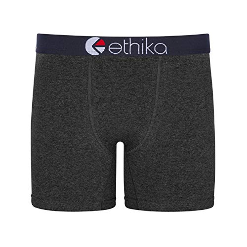 Ethika Herren Mid Boxershorts | Heather Schwarzgrau (Sortiert, Mittel) von Ethika