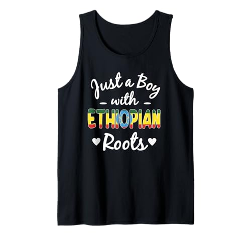 Just A Boy With Äthiopian Roots Äthiopien Man Pride Tank Top von Ethiopia Flag Designs Proud Ethiopian Heritage