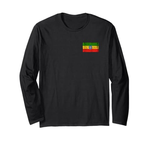 Äthiopien Flagge Grafik für Männer Frauen Kinder Langarmshirt von Ethiopia Flag Graphic Store
