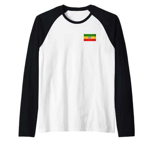 Äthiopien Flagge Grafik für Männer Frauen Kinder Raglan von Ethiopia Flag Graphic Store