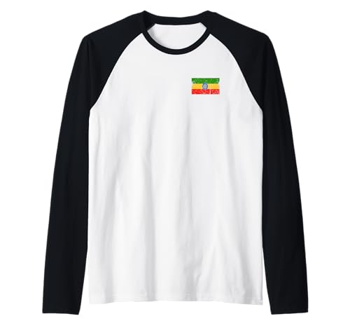 Äthiopien Flagge Grafik für Männer Frauen Kinder Raglan von Ethiopia Flag Graphic Store