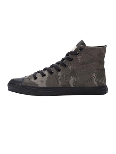 Ethletic Unisex Fair Trainer Cap Hi Cut Sneaker, Dove Camo Olive | Jet Black, 36 EU von Ethletic