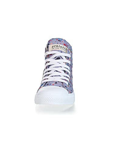 Ethletic Unisex Fair Trainer White Cap Hi Cut Collection 18 Sneaker, Terrazzo Blueberry Just White, 36 EU von Ethletic