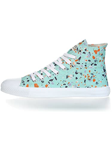 Ethletic Unisex Fair Trainer Cap Hi Cut Collection 18 Sneaker, Terrazzo Spearmint | Just White, 38 EU von Ethletic