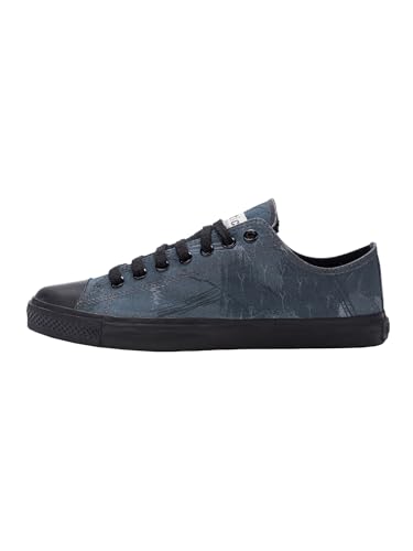 Ethletic Unisex 'Fair Trainer Black Cap Low Cut' Sneaker, Dove Camo Indigo Jet Black, 38 EU von Ethletic