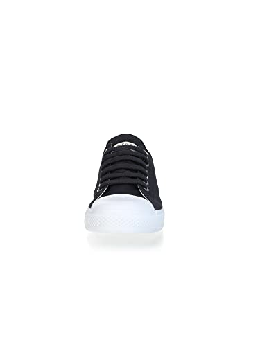 Ethletic Unisex Fair Trainer White Cap Lo Cut Collection 18 Sneaker, Black Navy Just White, 36 EU von Ethletic