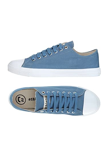 Ethletic Unisex Fair Trainer White Cap Lo Cut Collection 18 Sneaker, Rainy Sea Just White, 37 EU von Ethletic