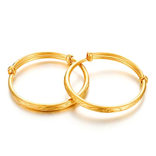 Ethlyn 18K Gold überzogene Kinder Baby Erweiterbare Einstellbare Charm Armband Armbänder Geburtstag 2pcs/lot von Ethlyn