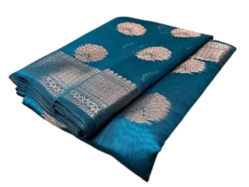 Ethnic Closet Baumwolle Seide Saree Bollywood Damen Indian Traditionelle Sari Bluse Cocktail Party Kleid - Blau Ohne Unterrock, Rama Grün-Ohne Unterrock, One size Ethnic Closet Baumwolle Seide Saree Bollywood Damen Indian Traditionelle Sari Bluse Cocktail Party Kleid - Blau Ohne Unterrock, Rama Grün-Ohne Unterrock, One size von Ethnic Closet