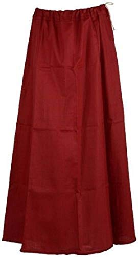 Ethnic Closet Indische Frauen Saree Petticoat Baumwolle Wrap Solide Muster Unterrock Futter Für Sari von Ethnic Closet