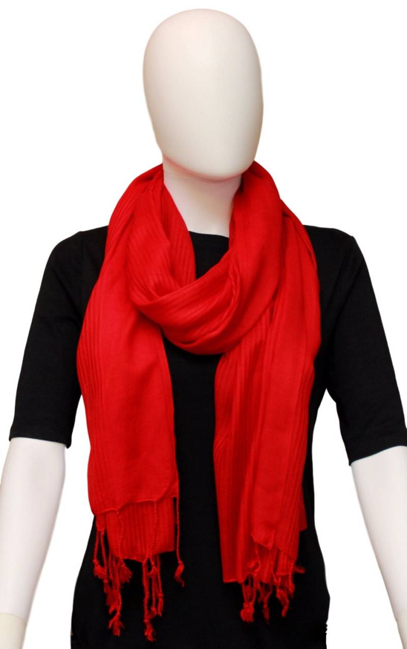 Atmungsaktiver Leinenschal Eleganter Fransen-Schal Wrap - 16 Farben von EthnicityLLC