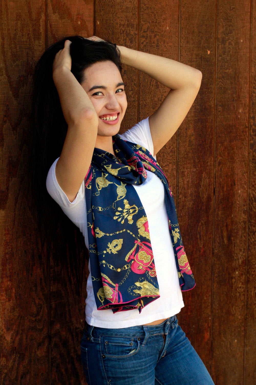 Seide Kopftuch - Blaue Schals Für Frauen 100 % Seidenschal Große Schal Personalisierte Geschenk von EthnicityLLC