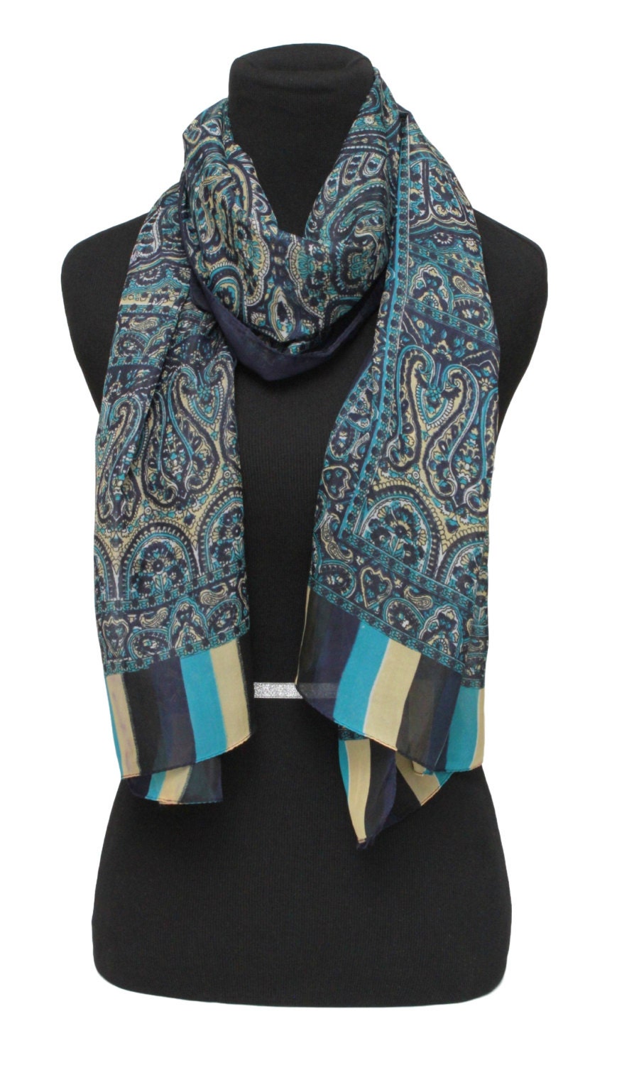 Seidenschal Paisley Vintage Ethnic Print Dupatta von EthnicityLLC