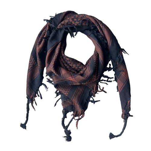 Ethnique Mode Keffieh 100% Cotton Scarf for Men and Women Military Tactical Scarf Military Shemagh, Brown von Ethnique Mode