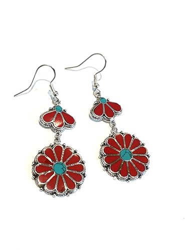 ETHNOS BARCELONA – Silberohrringe mit Koralle und Türkis. Länge: 4,5 cm. ETHNOS BARCELONA – Silberohrringe mit Koralle und Türkis. Länge: 4,5 cm. von Ethnos Barcelona
