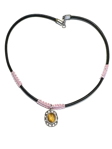 Ethnos Barcelona – Choker mit Silber- und Tigerauge-Anhänger. Länge: 42 cm. Ethnos Barcelona – Choker mit Silber- und Tigerauge-Anhänger. Länge: 42 cm. von Ethnos Barcelona
