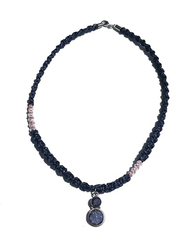 Ethnos Barcelona - Halskette mit kleinem doppelten *Saphir-Wurzel-Anhänger. Länge: 41,5 cm. Ethnos Barcelona - Halskette mit kleinem doppelten *Saphir-Wurzel-Anhänger. Länge: 41,5 cm. von Ethnos Barcelona