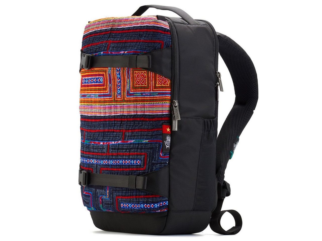 Ethnotek Tagesrucksack Aya Pack 25 Rucksack, praktischer Daypack mit traditionellen Baumwollmuster von Ethnotek
