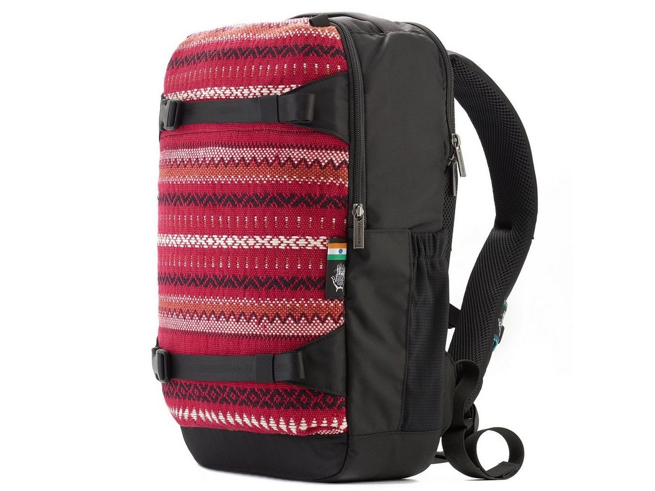 Ethnotek Tagesrucksack Aya Pack 25 Rucksack, praktischer Daypack mit traditionellen Baumwollmuster von Ethnotek