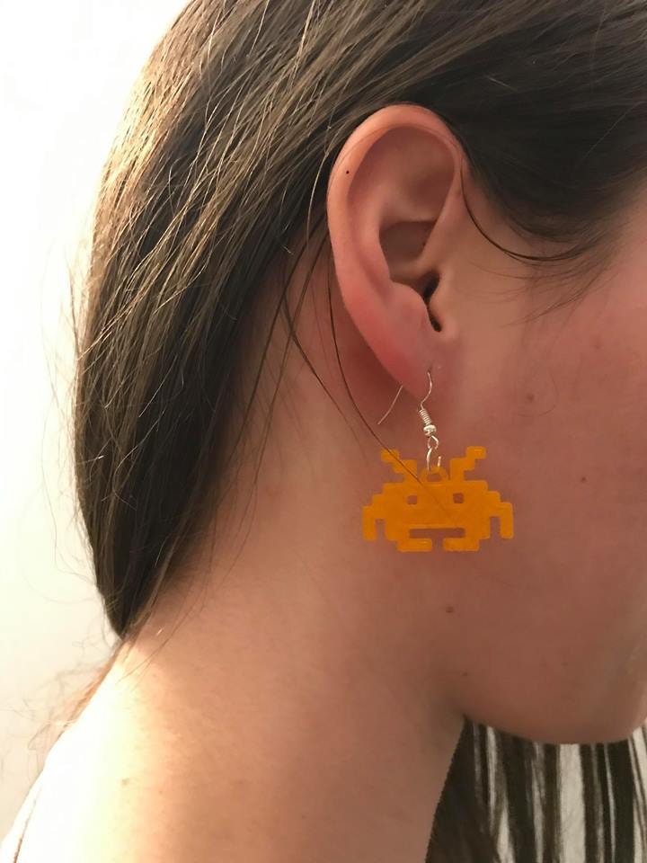 Space Invader-Ohrringe Space Invader-Ohrringe von EtiLou3D